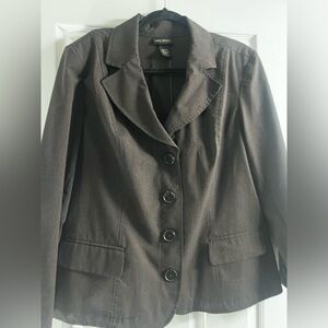 Lane Bryant 18/20 brown striped jacket